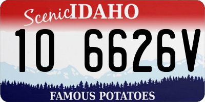 ID license plate 1O6626V