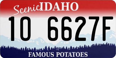 ID license plate 1O6627F