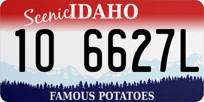 ID license plate 1O6627L