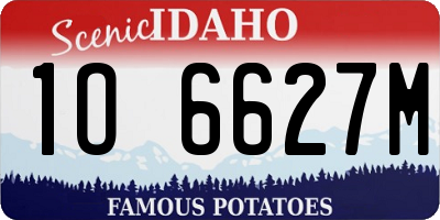 ID license plate 1O6627M