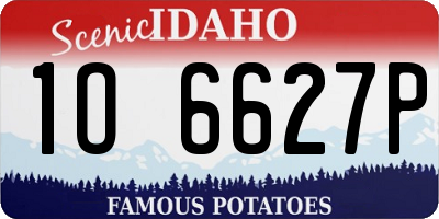 ID license plate 1O6627P