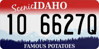 ID license plate 1O6627Q