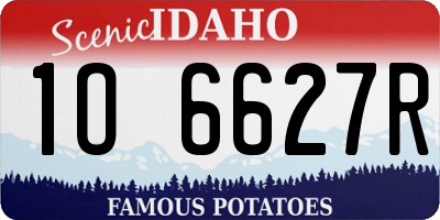 ID license plate 1O6627R