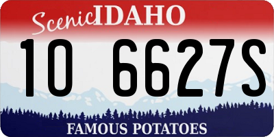 ID license plate 1O6627S