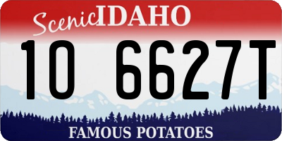 ID license plate 1O6627T