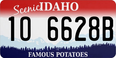 ID license plate 1O6628B