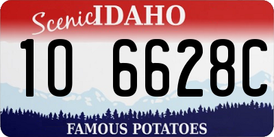 ID license plate 1O6628C