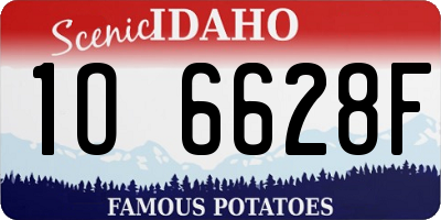 ID license plate 1O6628F