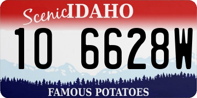 ID license plate 1O6628W