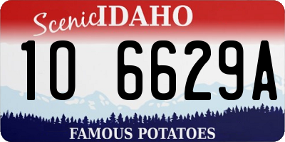 ID license plate 1O6629A