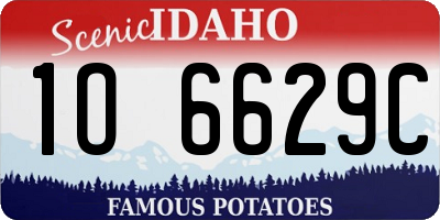 ID license plate 1O6629C