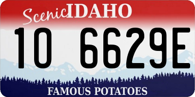 ID license plate 1O6629E