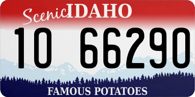 ID license plate 1O6629O