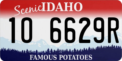 ID license plate 1O6629R