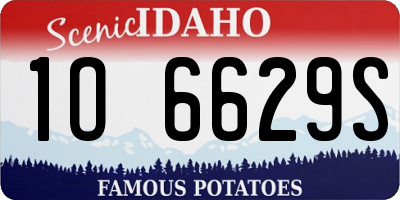 ID license plate 1O6629S