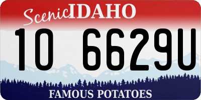 ID license plate 1O6629U