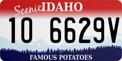 ID license plate 1O6629V