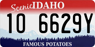 ID license plate 1O6629Y