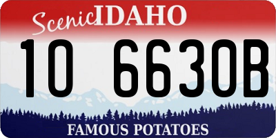 ID license plate 1O6630B
