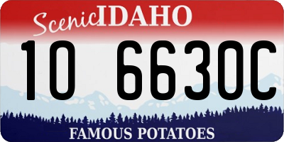 ID license plate 1O6630C