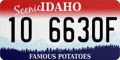 ID license plate 1O6630F