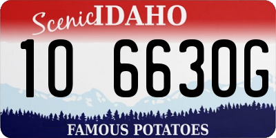 ID license plate 1O6630G
