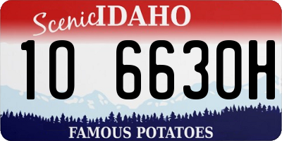 ID license plate 1O6630H
