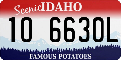 ID license plate 1O6630L
