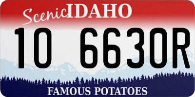 ID license plate 1O6630R