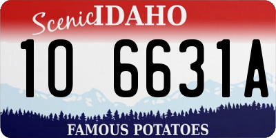 ID license plate 1O6631A