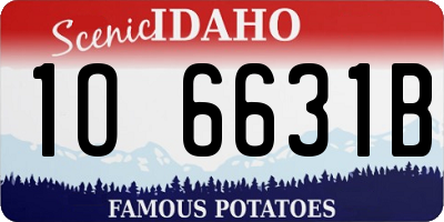 ID license plate 1O6631B