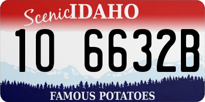 ID license plate 1O6632B