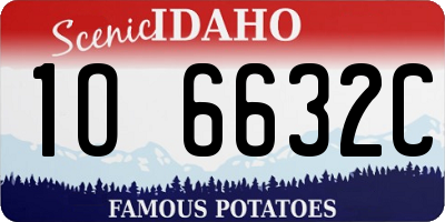 ID license plate 1O6632C