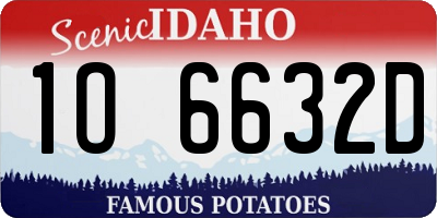 ID license plate 1O6632D