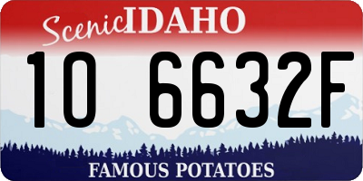 ID license plate 1O6632F