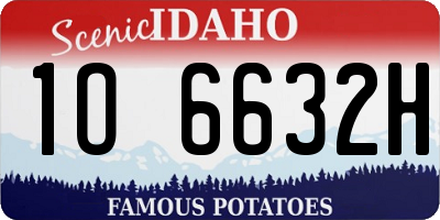 ID license plate 1O6632H