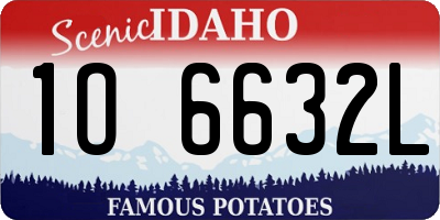 ID license plate 1O6632L