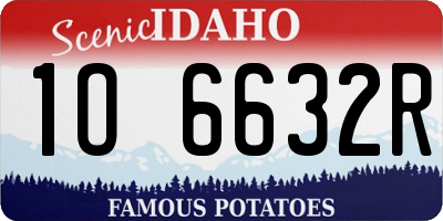 ID license plate 1O6632R