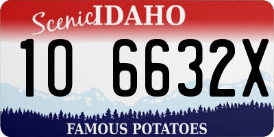 ID license plate 1O6632X