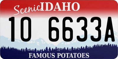 ID license plate 1O6633A