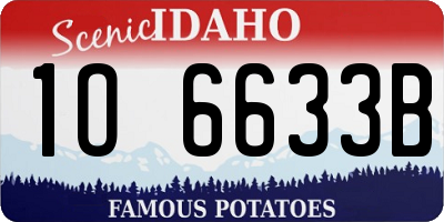 ID license plate 1O6633B