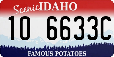 ID license plate 1O6633C