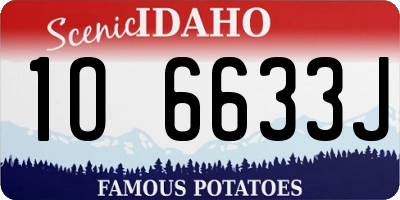ID license plate 1O6633J