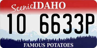 ID license plate 1O6633P