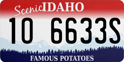 ID license plate 1O6633S