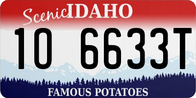 ID license plate 1O6633T