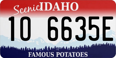 ID license plate 1O6635E