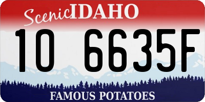 ID license plate 1O6635F
