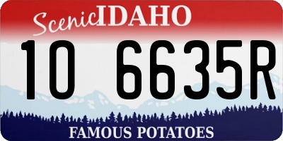 ID license plate 1O6635R