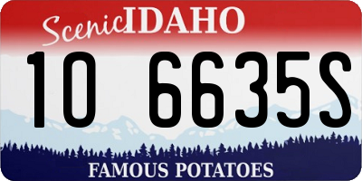ID license plate 1O6635S
